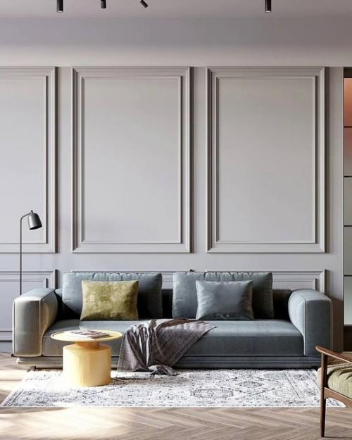 Сочный и яркий интерьер квартиры в современном стиле с интересным декором. 01