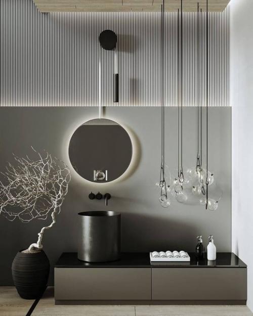 Преобладание природных материалов в дизайне ванной - современные тенденции в настоящее время. 08