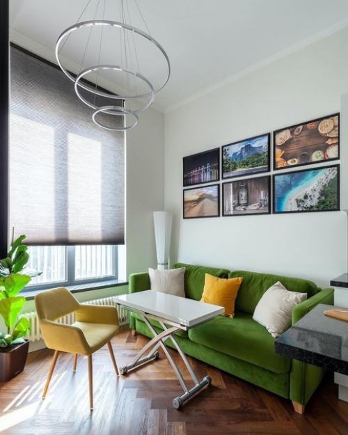 Интересный дизайн квартиры 37, 8 кв. 02