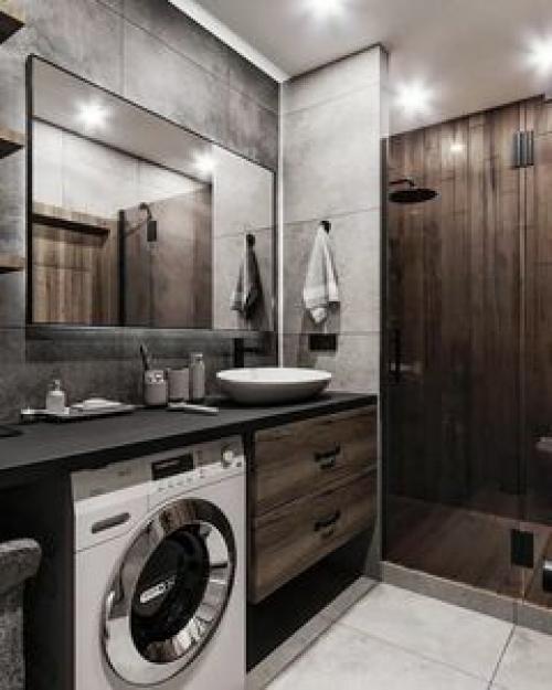 Дизайн ванной комнаты, площадью - 5. 3 кв. 02