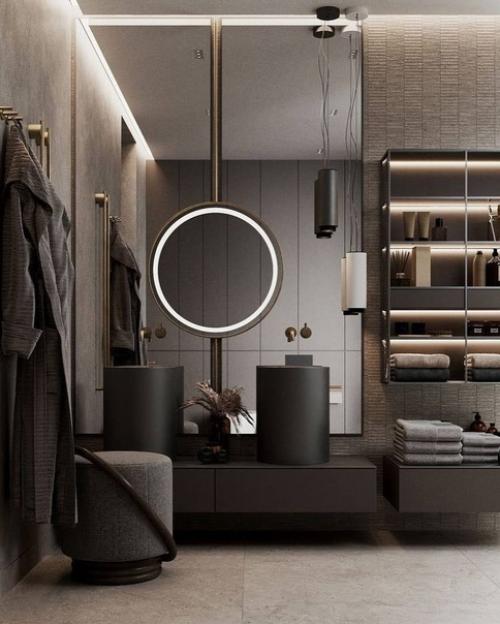 Преобладание природных материалов в дизайне ванной - современные тенденции в настоящее время. 04