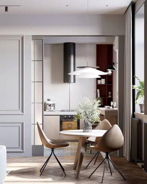 Сочный и яркий интерьер квартиры в современном стиле с интересным декором. 07