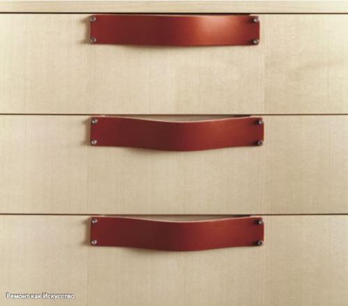 Модный тренд - ручки для мебели из кожи. 08