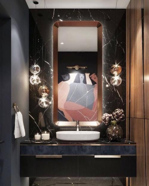 Преобладание природных материалов в дизайне ванной - современные тенденции в настоящее время. 01