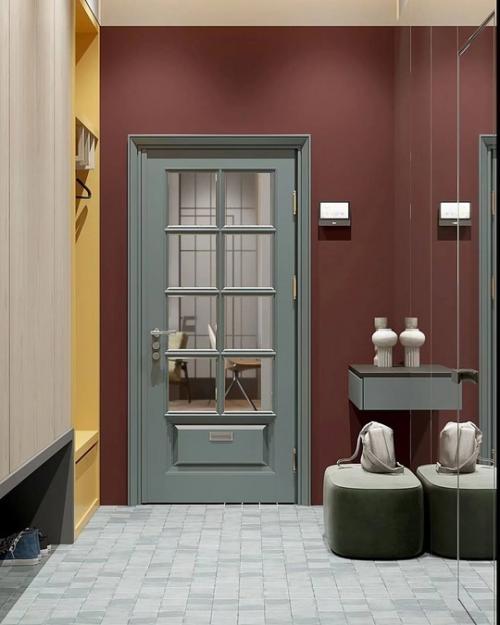 Сочный и яркий интерьер квартиры в современном стиле с интересным декором. 09