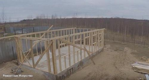 Каркасный гараж из дерева. 04 Каркасный гараж из дерева. 04