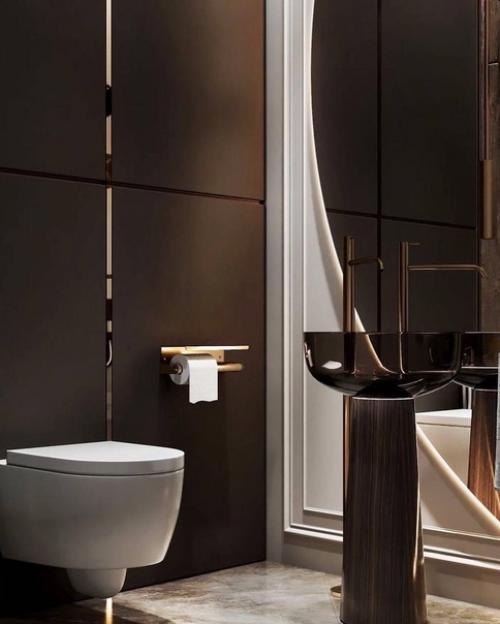 Преобладание природных материалов в дизайне ванной - современные тенденции в настоящее время. 06