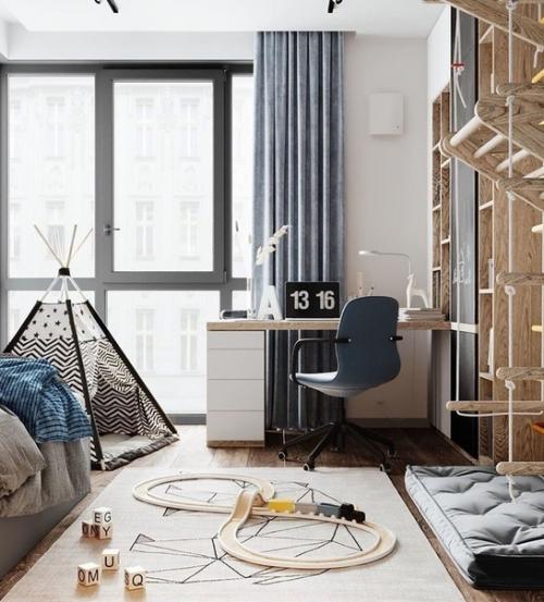 Пpоект интеpьеpа детcкой комнаты от cтудии ДД. 02