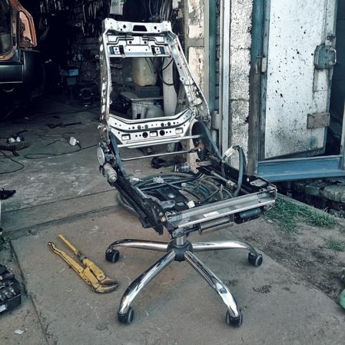 Переделал автокресло в офисное! 02