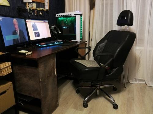 Переделал автокресло в офисное! 07