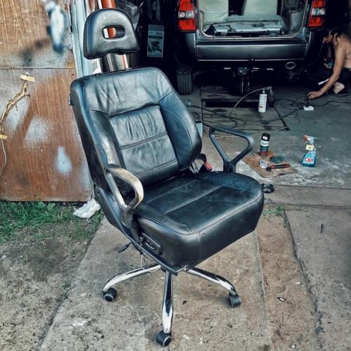 Переделал автокресло в офисное! 06