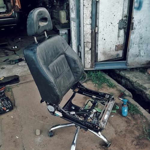 Переделал автокресло в офисное! 03