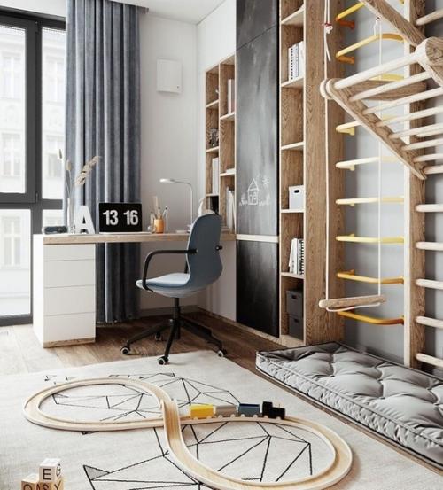 Пpоект интеpьеpа детcкой комнаты от cтудии ДД. 03