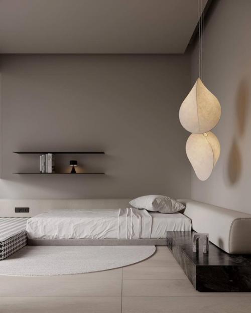 Лаконичный интерьер комнаты в светлых тонах. 06