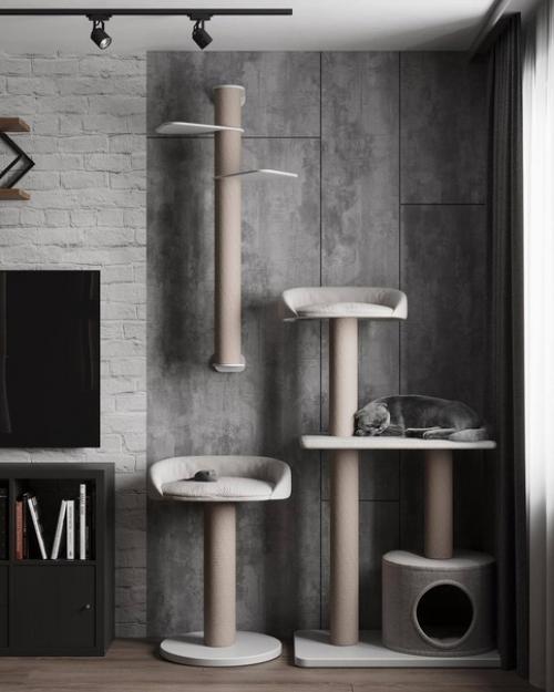 Современный стильный интерьер квартиры в серых тонах. 05