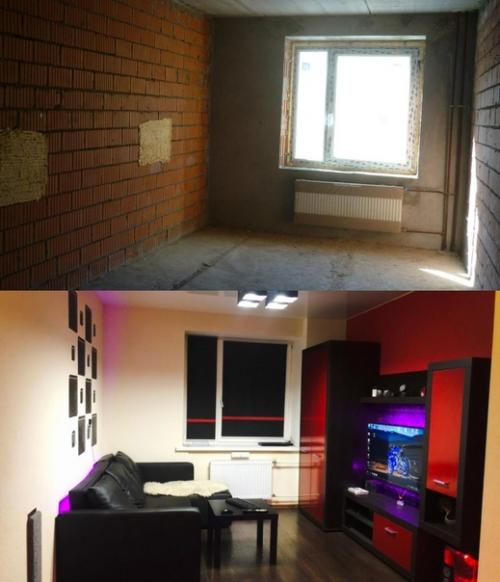 Живу один.  Ремонт под себя делал. 01