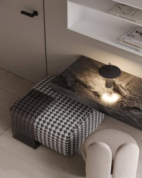 Лаконичный интерьер комнаты в светлых тонах. 04