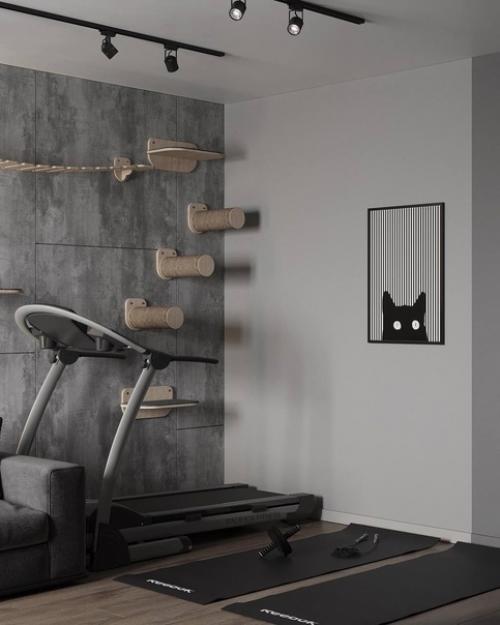 Современный стильный интерьер квартиры в серых тонах. 06