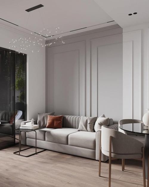 Школа ремонта.  Неоклассика в кухне - гостиной! 01