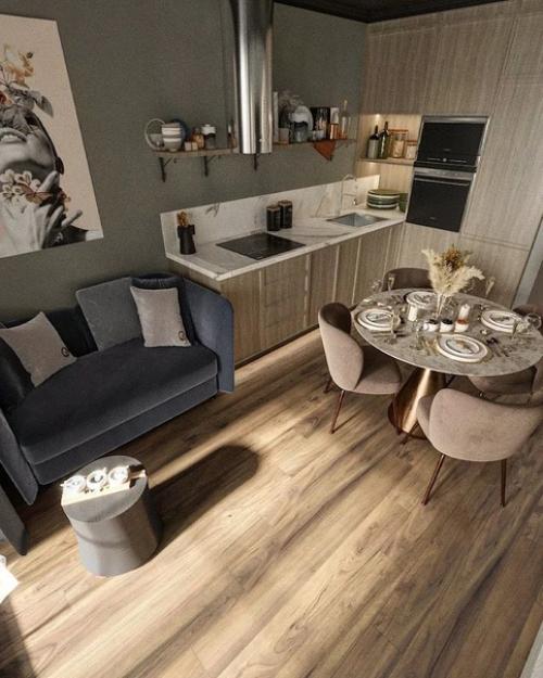 Кухня - гостиная, площадью - 15, 4 кв. 08