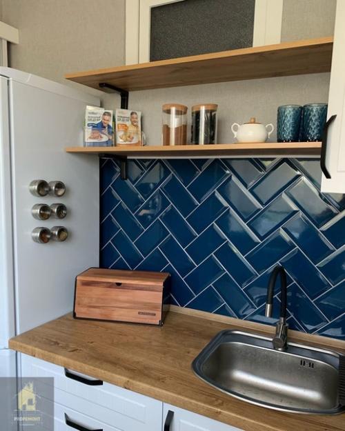 Этот синий фартук смотрится просто шикарно! 02