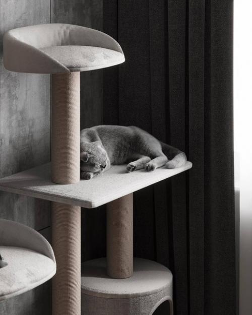 Современный стильный интерьер квартиры в серых тонах. 04