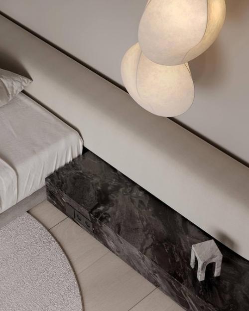 Лаконичный интерьер комнаты в светлых тонах. 03