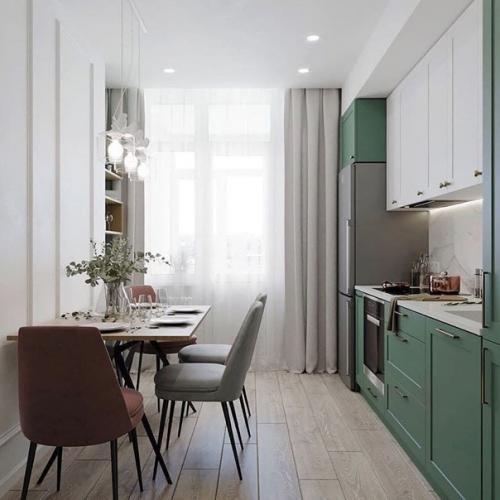 Как же круто вписался зеленый оттенок в интерьер квартиры. 09