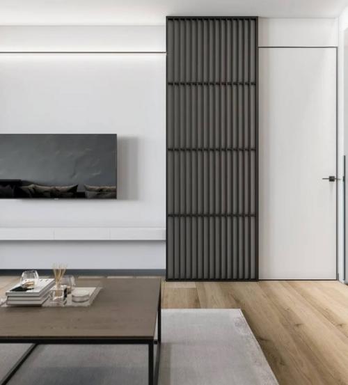 Стильный современный интерьер просторной квартиры с большим количеством естественного света. 04