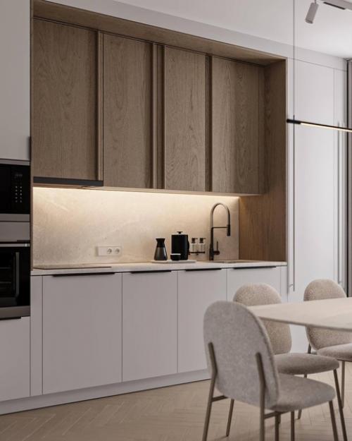 Сочетание белых оттенков и дерева - одно из лучших решений, для тех кто без ума от светлых интерьеров. 01