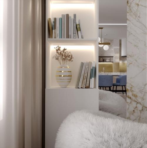 Весенняя кухня - гостиная в Новосибирске. 02