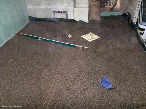 Мы кладем черновые полы. 07