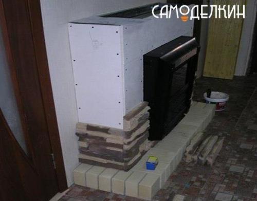 Портал для камина из гипсокартона своими руками. 04