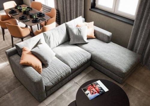 Интерьер загородного дома со стильным современным сочетанием оттенков и декором. 08