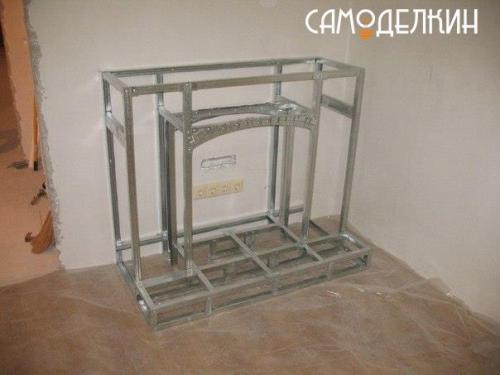 Портал для камина из гипсокартона своими руками. 01