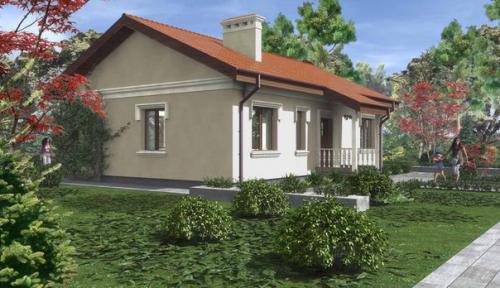 Проект одноэтажного дома (84, 5 м 2). 02