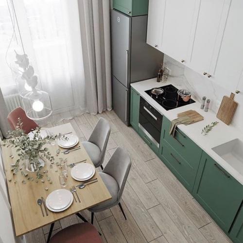 Как же круто вписался зеленый оттенок в интерьер квартиры. 08