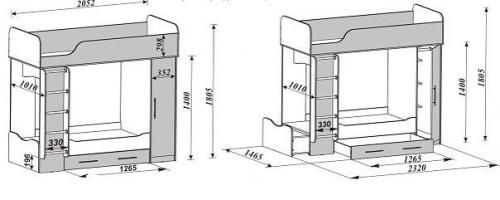 Делимся инструкцией по изготовлению удобной двухъярусной детской кроватки. 03
