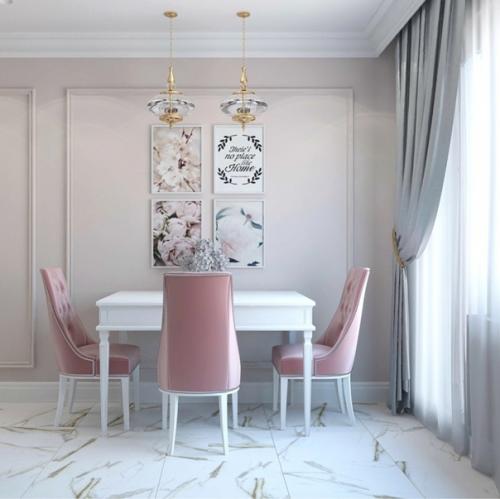 Очень нежный и светлый дизайн - проект небольшой квартиры. 02