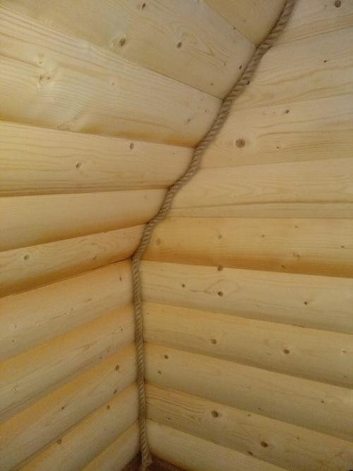 Отделка холла на 2 этаже блок - хаусом. 06