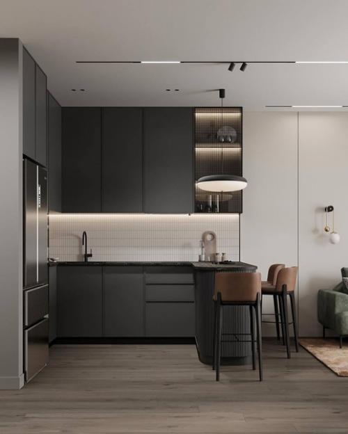 Интерьер современной однокомнатной квартиры. 02