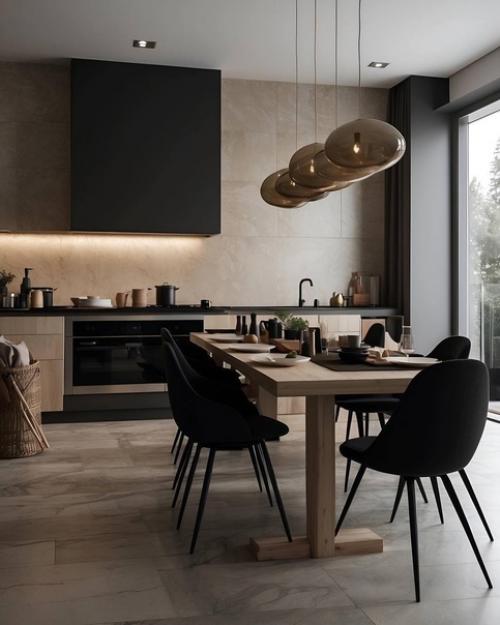 Интерьер кухни в современном стиле. 05