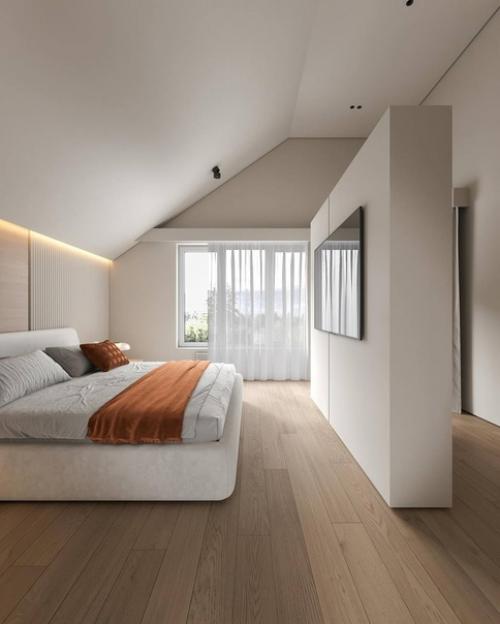 Мастер - спальня на мансардном этаже. 01