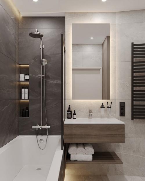 Светлый и современный интерьер просторной квартиры. 08