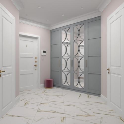 Очень нежный и светлый дизайн - проект небольшой квартиры. 03