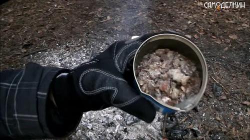 Клей из смолы и угля. 03