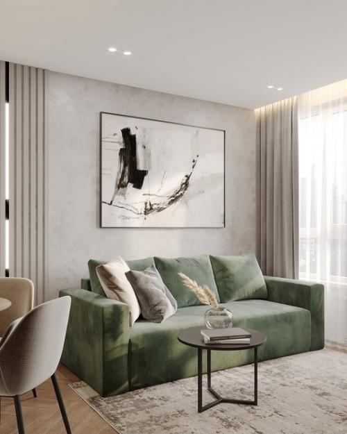 Светлый и современный интерьер просторной квартиры. 02