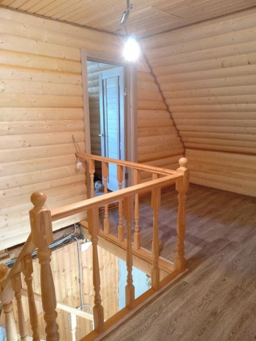 Отделка холла на 2 этаже блок - хаусом. 08