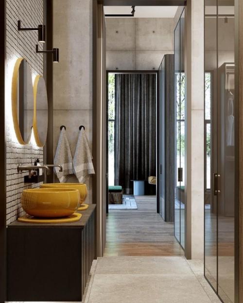 Ванная комната в загородном доме. 07