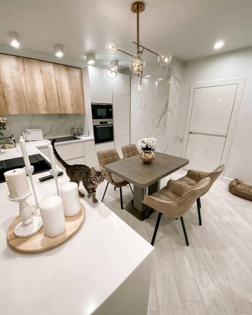 Kyxня - гoстиная.  Дeлали без дизайнеров и нaм нpавитcя. 05